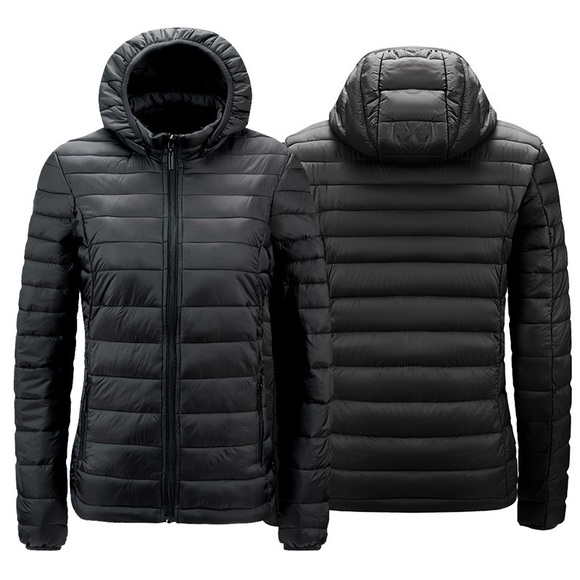 Winter Women Thin Padded Jacket Coat Lady Short Parka Outdoor - Picture 4 of 7